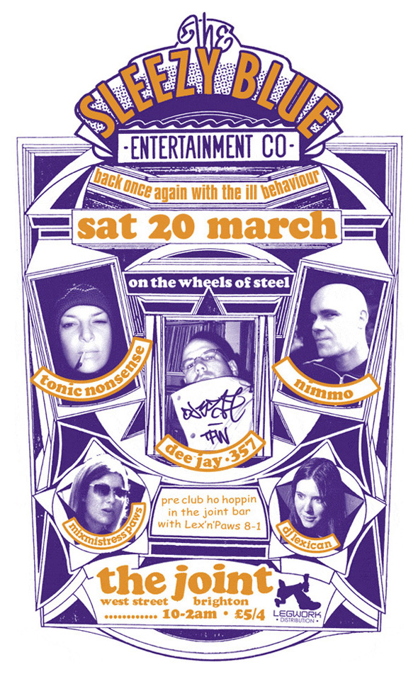 Sleezy Blue poster March 2005